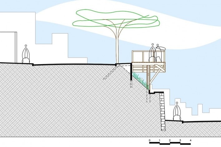 Terraço dos Resedás, corte AA. Douglas Piccolo e Cibele Correard Piccolo