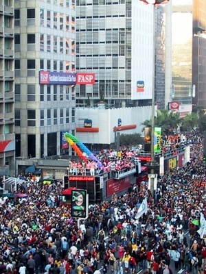 Parada LGBT 2009 na Avenida Paulista, em São Paulo
<br />Foto Michel Gorski e Valdir Zwetsch 