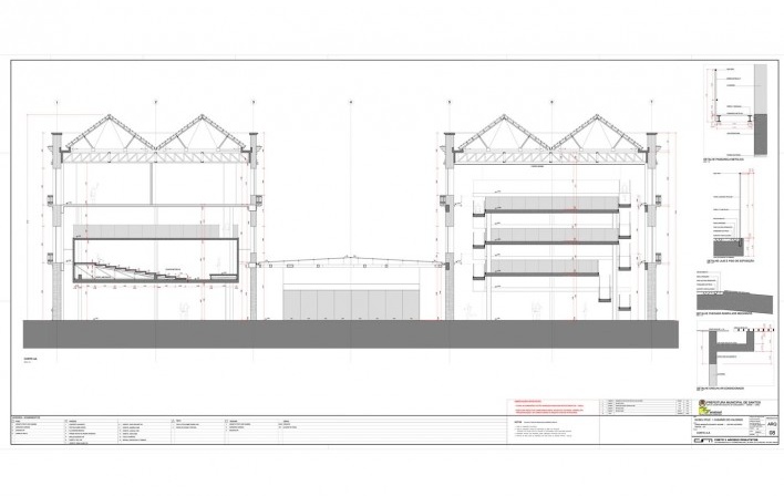 Arquiteto Ney Caldatto, Museu Pelé. Santos, 2014. Corte longitudinal