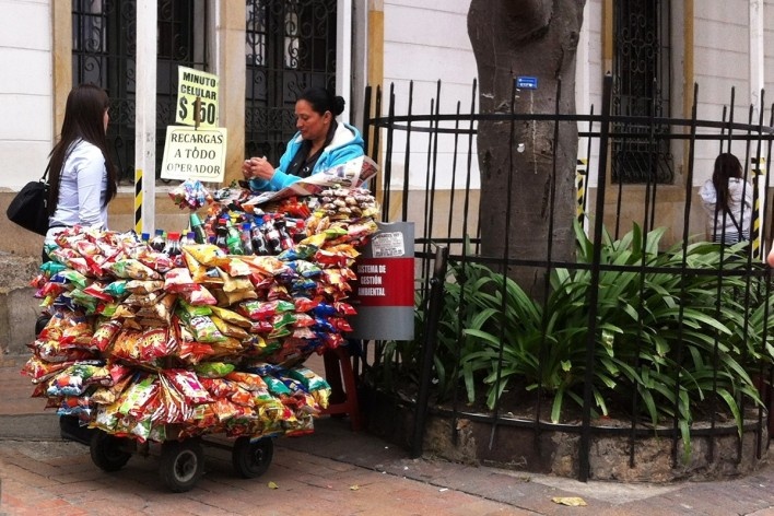 Vendedores ambulantes de Bogotá<br />Foto Abilio Guerra 