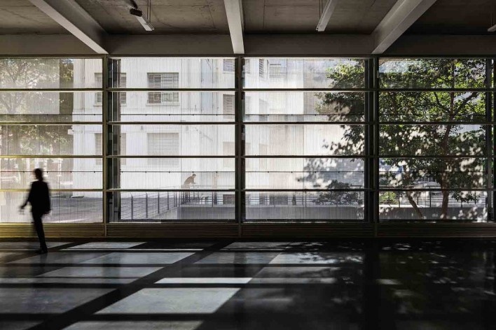 Centro Universitário Maria Antônia, espaço expositivo do edifício Joaquim Nabuco, São Paulo SP. Arquitetos Cristiane Muniz, Fábio Valentim, Fernanda Barbara e Fernando Viégas / Una Arquitetos<br />Foto Nelson Kon 