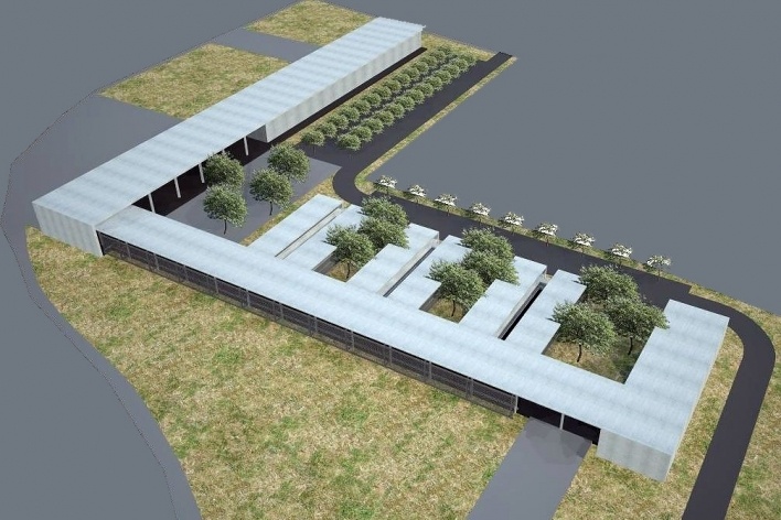 Universidade no Semi-árido – UNIVASF, vista externa geral do conjunto, 1º lugar concurso Sustentabilidade em Edificações Públicas. Estudante Murilo Medeiros de Siqueira, 2008<br />Imagem divulgação 
