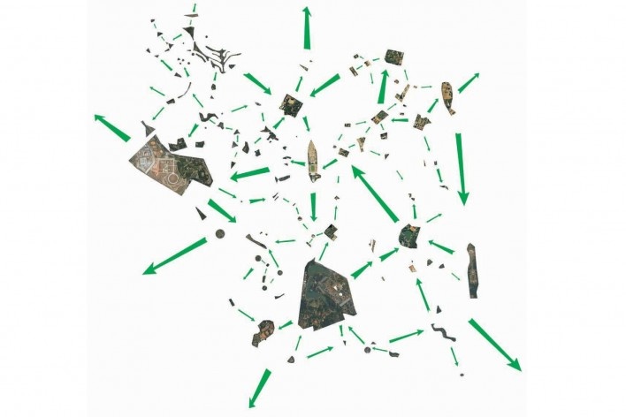 Ecos na Paisagem, conceito rede verde, Augusto Aneas, 2º. prêmio categoria profissional/projetos, Centro de São Paulo, SP, 2007-2008.