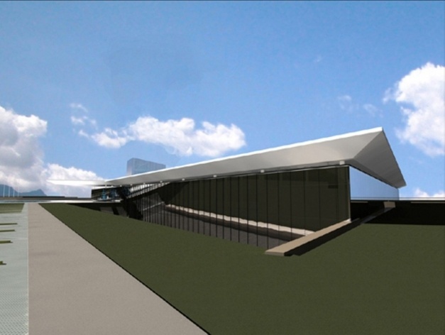 Perspectiva externa<br />Desenho do escritório 