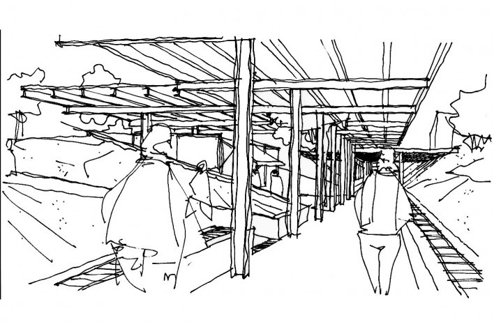 Perspectiva ponto de encontro. Concurso Passagens sob o Eixão. Menção honrosa 04<br />dvulgação 