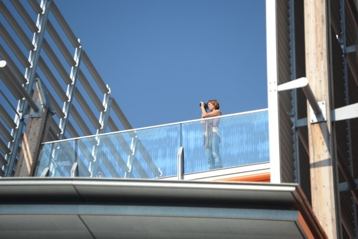 Aspecto do terraço do MUSE
<br />Foto Fabio Jose Martins de Lima 
