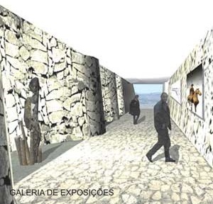 Vista interna da Galeria de Exposições<br />Imagem dos autores do projeto 
