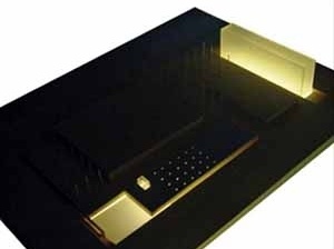 Maquete do conjunto, vista noturna<br />Imagem do autor do projeto 
