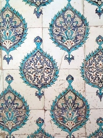 Azulejos em cor azul, Istambul<br />Foto Lu Cury 