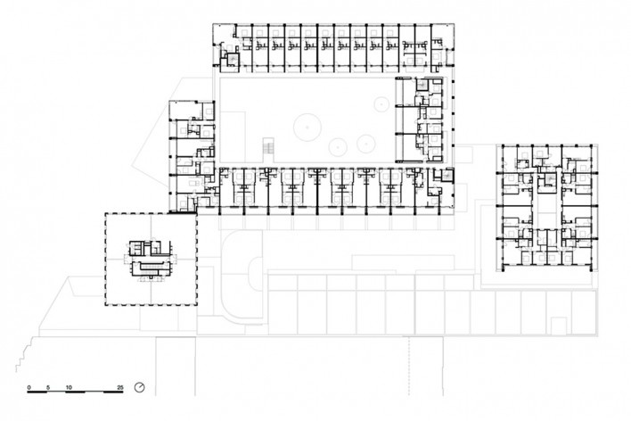 Bottière Chénaie, fifth floor plan, Nantes, France, 2019. Architects Kees Kaan, Vincent Panhuysen, Dikkie Scipio (authors) / Kaan Architecten<br />Imagem divulgação/ disclosure image/ divulgation  [Kaan Architecten]
