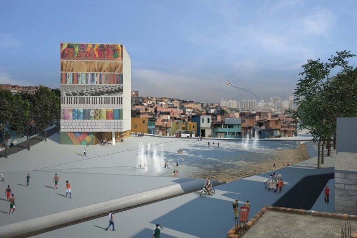 Praça do Projeto Urbano do Córrego do Antonico - MMBB Arquitetos. São Paulo, 2009<br />divulgação 