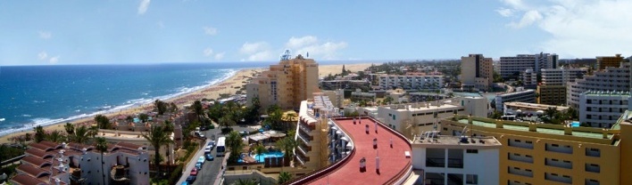 Processo de urbanização impulsionado pelo turismo em Maspalomas, Ilha de Grande Canária, 2004 [Arquivo Load]