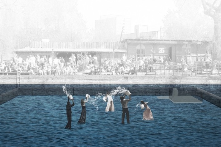 Spree river theatre, theatre simulation. Carlos M. Teixeira