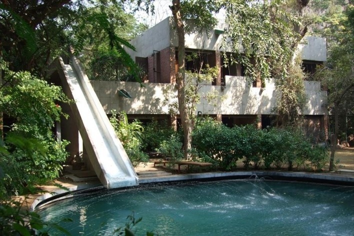 Casa Sarabhai, Shadibag, Ahmedabad, India, 1952-55. Arquiteto Le Corbusier<br />Foto divulgação  [Fontadion Le Corbusier]