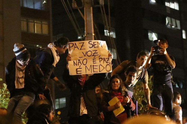 Manifestação popular em São Paulo<br />Foto Ed Reis 