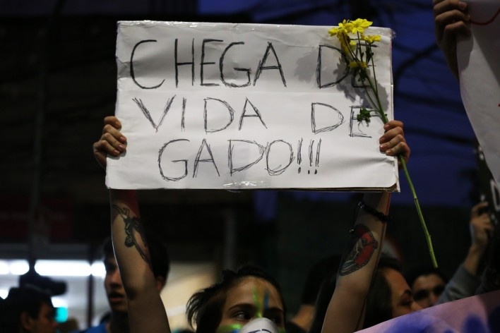 Manifestação popular em São Paulo<br />Foto Ed Reis 