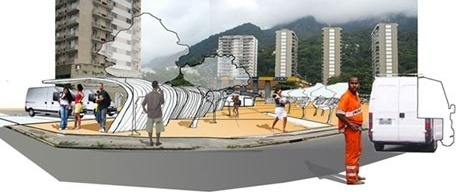 Terminal Kombis – perspectiva<br />Imagem do autor do projeto 