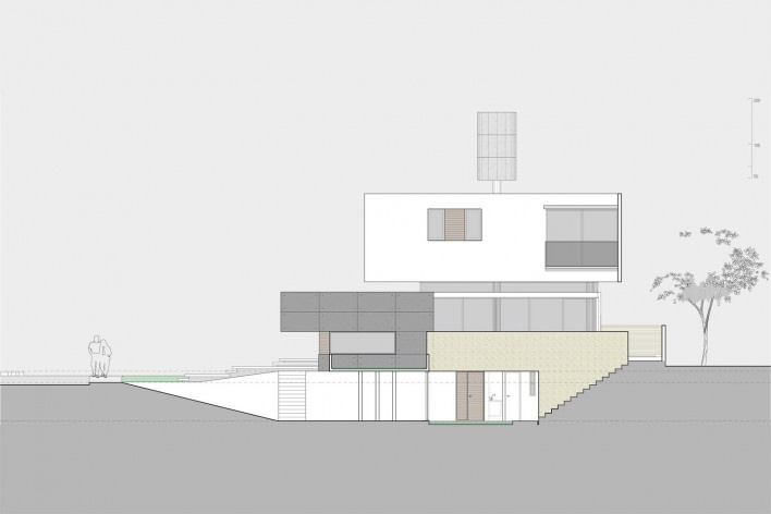 IF House, south elevation, Natal RN Brasil, 2018. Architects Márcio Lucena and Kleimer Martins / Martins Lucena Arquitetos<br />Imagem divulgação/ Disclosure image  [Acervo/ Collection Martins Lucena Arquitetos]