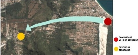 Imagem aérea esquemática<br />Imagem dos autores do projeto 