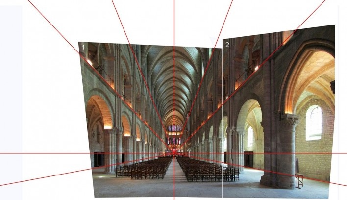 Abadia de San Remi, em Reims, França<br />Fotomontagem Victor Hugo Mori, 2014 