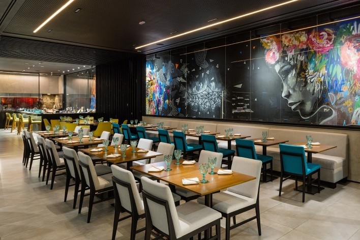 Restaurante Imakay, São Paulo SP Brasil, 2019. Arquitetos Alberto Barbour e Alexandre Liba / Urdi Arquitetura<br />Foto Nelson Kon 