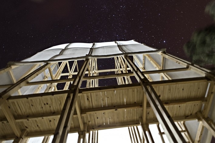 Observatório do Campo e das Estrelas, Ceibas, Entre Rios, Argentina, arquitetos Cássio Sauer e Elisa T Martins<br />Foto Bárbara Goris 