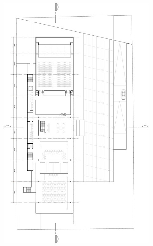 Planta pavimento superior<br />Desenho do escritório 