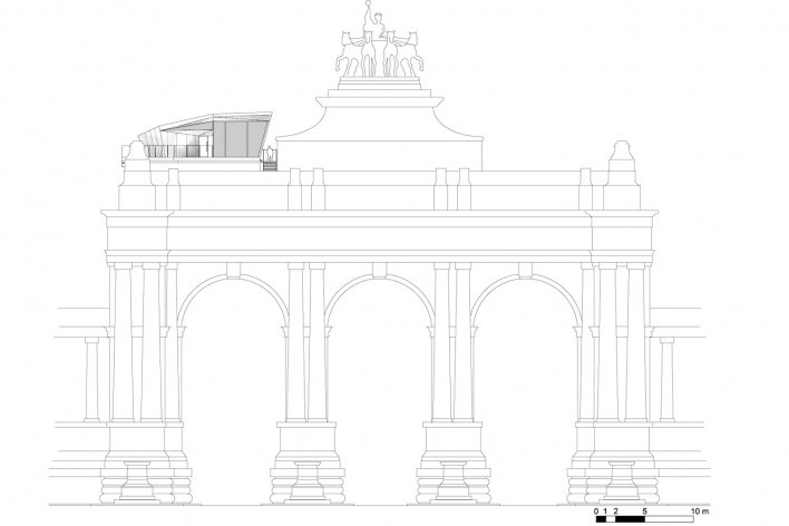 Cinquantenaire Front. The Cube, Park Associati. Brussels, 2011<br />image release 