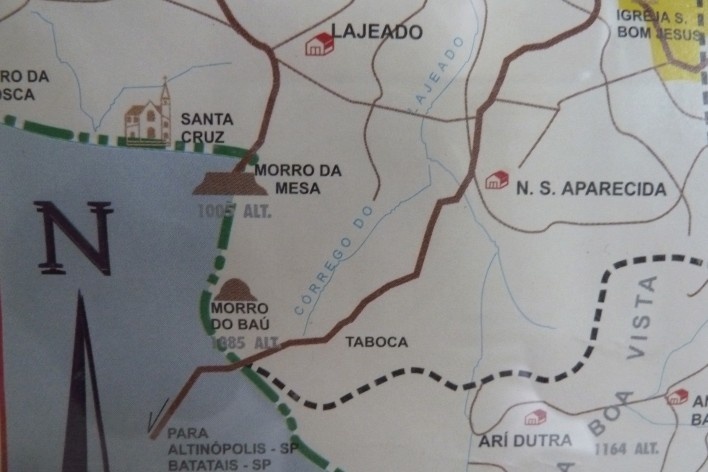 Localização do Morro da Mesa, divisa entre os Estados de São Paulo e Minas Gerais<br />Foto Michel Gorski 