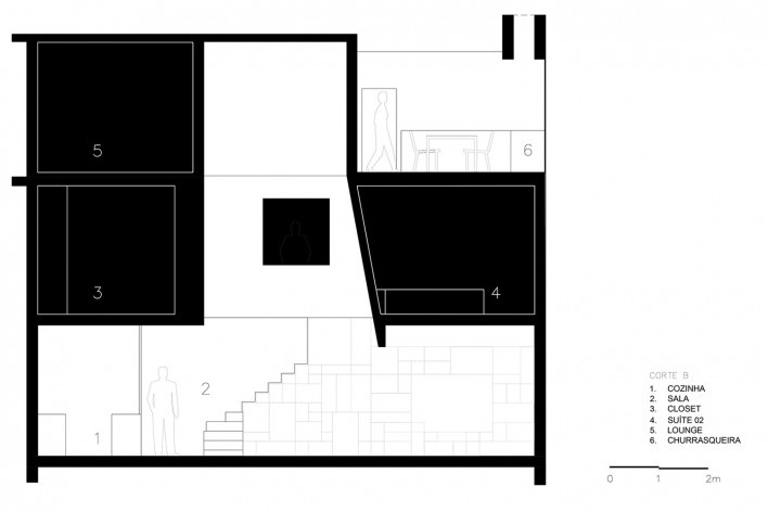 Apartamento Vazio, corte A, São Paulo, 2015, arquitetos Marina Acayaba e Juan Pablo Rosenberg<br />Imagem divulgação 
