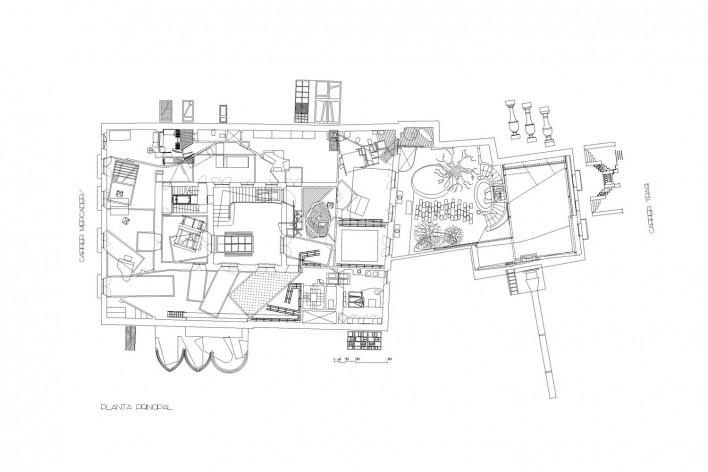 Planta principal<br />Deseño Estudio Miralles-Tagliabue 