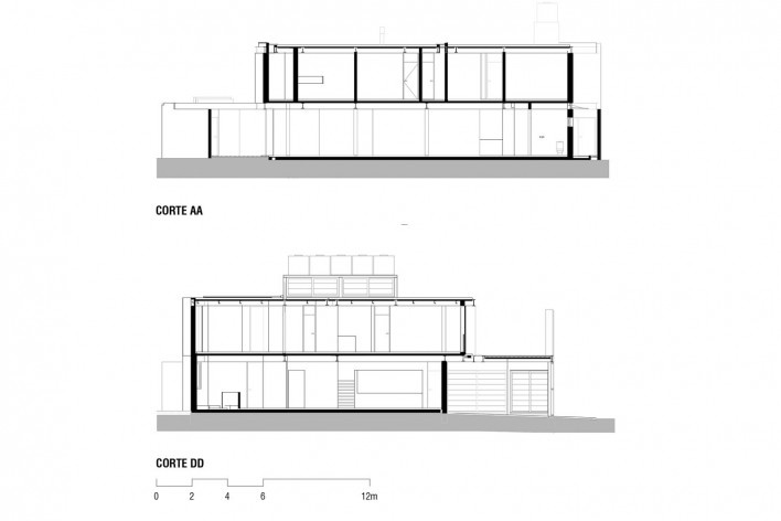 Residência RFC, planta pavimento superior, São Paulo SP Brasil, 2018. Arquitetos Henrique Reinach e Maurício Mendonça / Reinach Mendonça Arquitetos Associados<br />Imagem divulgação / image disclosure  [Acervo / collection Reinach Mendonça Arquitetos Associados]