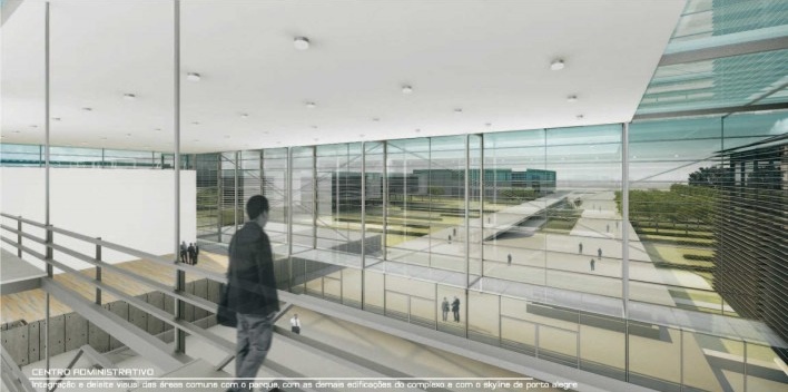 Concurso Sistema Fecomércio‐RS, perspectiva interna. Gabriel Cruz Grandó e equipe, 2º lugar, 2011