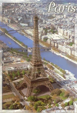 Cartão postal de Paris, França