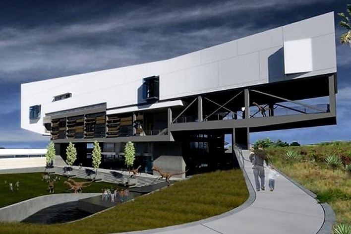 Concurso Internacional para Projeto Arquitetônico do Museu Exploratório de Ciências da Unicamp, vista do conjunto, 3º colocado. Arquiteto  Erik W. Lewitt, 2009<br />Imagem autor 