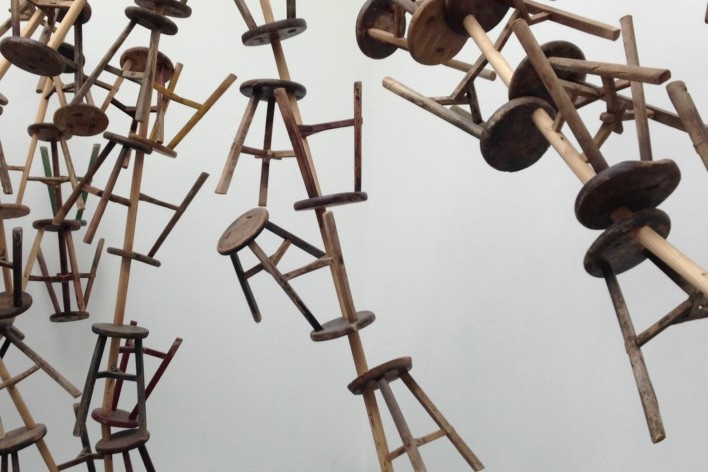 Bang, do artista chinês Ai Weiwei, Pavilhão da Alemanha, Giardini<br />Foto Helena Guerra 