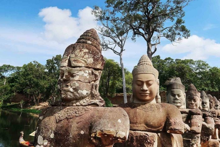 Angkor Thom, Portão Sul, Camboja<br />Foto Victor Hugo Mori 