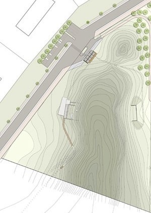 Implantação da Área da Prefeitura<br />Imagem dos autores do projeto 