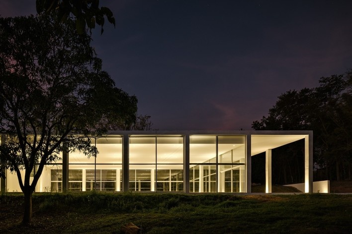 Pavilhão da Agrofloresta, Porto Feliz SP, 2023. Arquiteto Felipe SS Rodrigues (autor)<br />Foto Fran Parente 