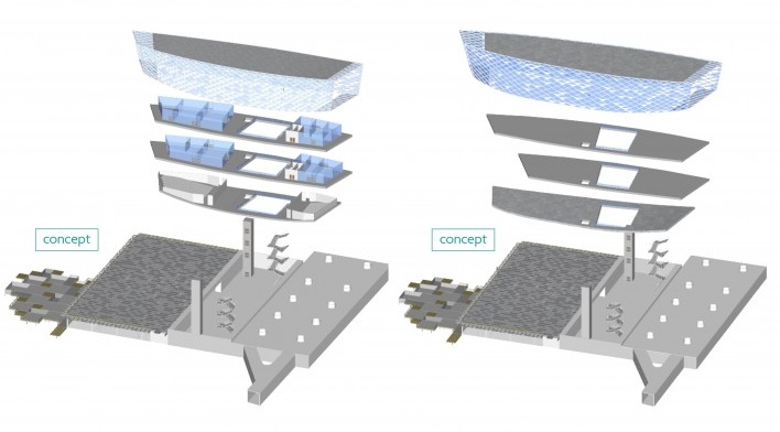 Oslo Museum of Design, diagrama conceitual, Oslo, Noruega, 2000. Arquitetos Anne Vital Brustolin, Lorena Petrovich Pereira de Carvalho, Márcio Moraes Valença, Nilberto Gomes de Souza e Yuri de Souza Duarte<br />Imagem divulgação/ Disclosure image  [Switchcompetition]