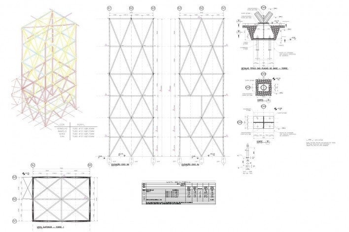 Estrutura torre 1<br />Metro Arquitetos Associados 