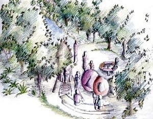 Perspectiva da área selecionada para tipificação da tipologia 1
  	  	 <br />Imagem dos autores do projeto 
