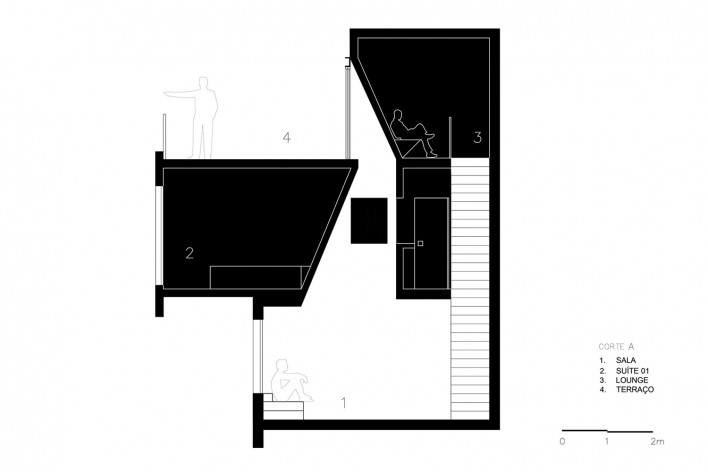 Apartamento Vazio, corte B, São Paulo, 2015, arquitetos Marina Acayaba e Juan Pablo Rosenberg<br />Imagem divulgação 