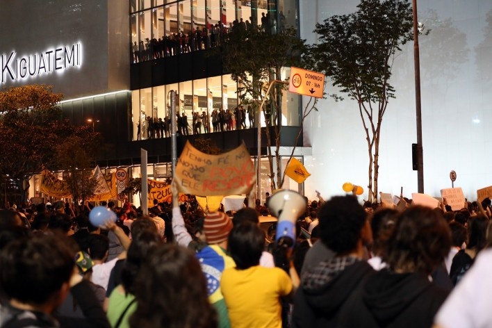 Manifestação popular em São Paulo<br />Foto Ed Reis 
