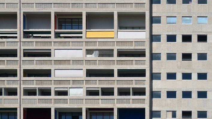 Unidade Habitacional de Marselha, 1947-1952, arquiteto Le Corbusier<br />Foto Victor Hugo Mori 