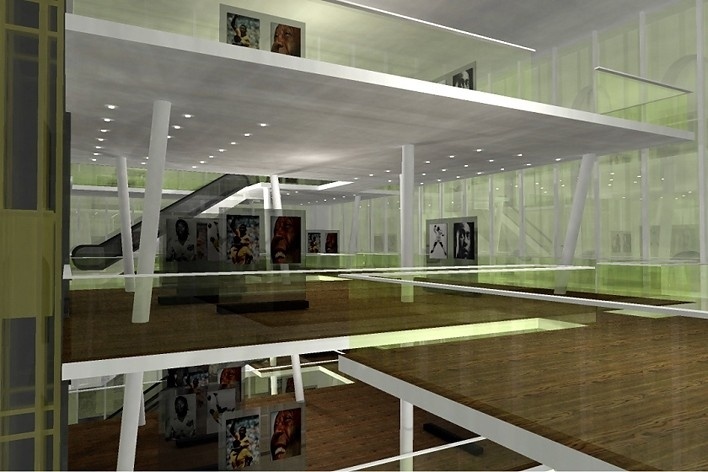 Museu Pelé, interiores. Arquiteto Ney Caldatto e equipe [Arquivo Ney Caldatto]