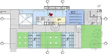 Planta baixa - primeiro pavimento<br />Imagens dos autores do projeto 