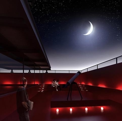 Concurso Internacional para Projeto Arquitetônico do Museu Exploratório de Ciências da Unicamp, vista ilustrativa do interior dos “cubos”, parte das áreas de exposição com controle de iluminação, ventilação e acesso a, menção honrosa. Arquitetos Alessandr<br />Imagem equipe 