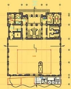 Planta Térreo - nível 2,95<br />Imagem dos autores do projeto 