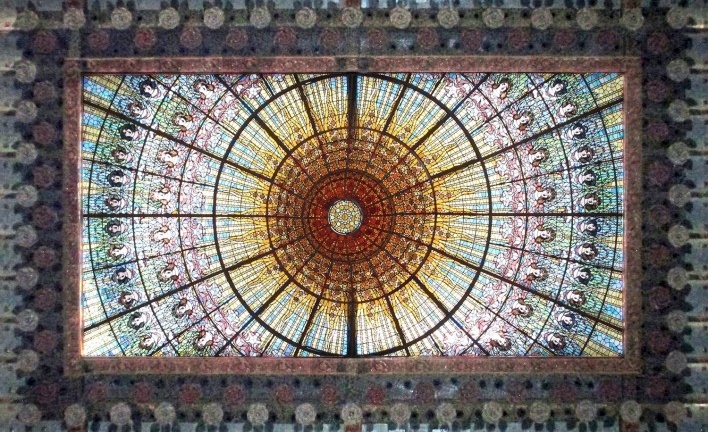 Palau de la Musica de Barcelona, arquiteto Domènech i Montaner<br />Fotomontagem Victor Hugo Mori, 2014 